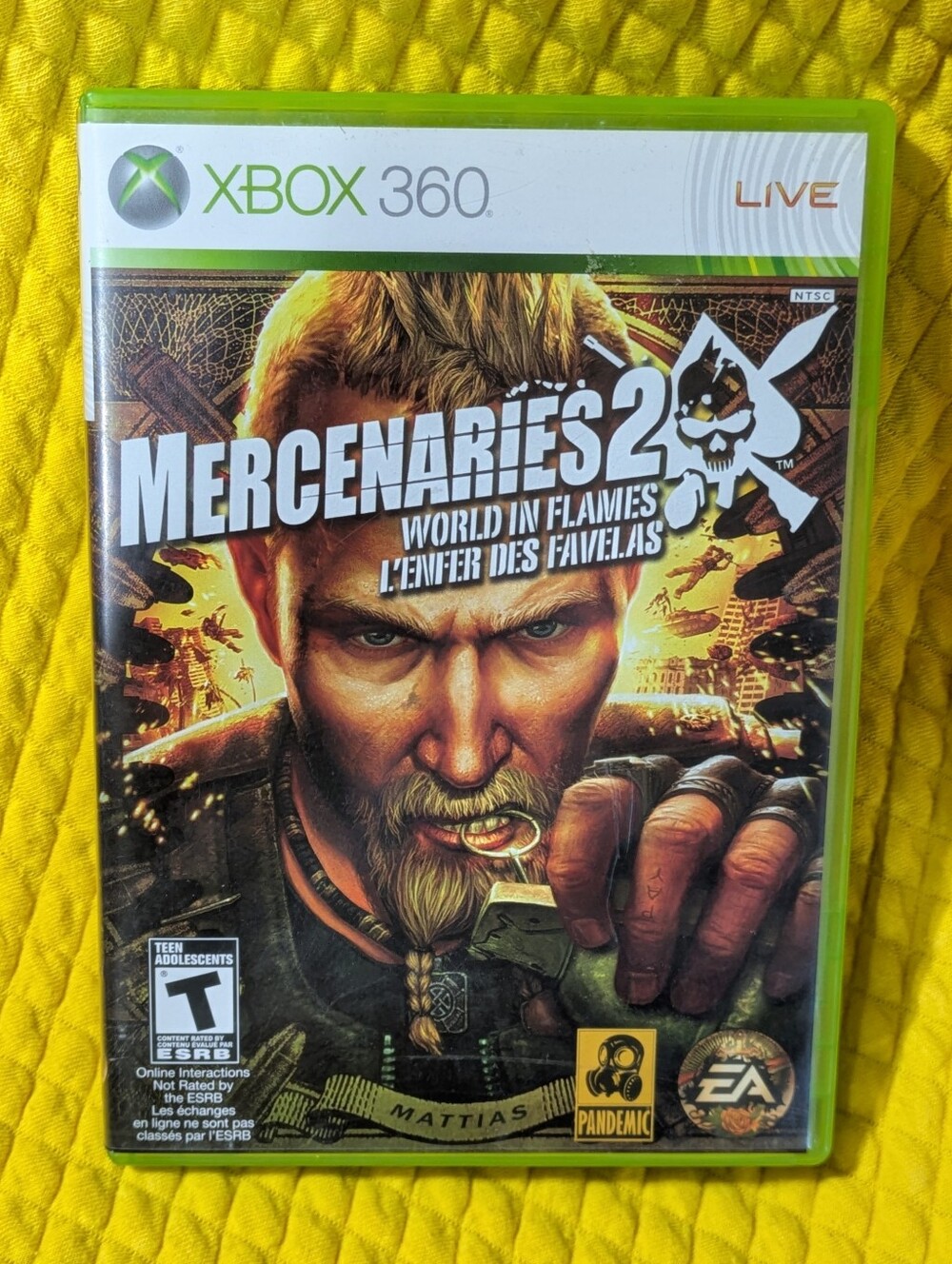 MERCENARIES 2 WORLD IN FLAMES🔥 XBOX 360 Live 👉CIB | VG